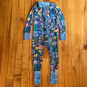 Little Sleepies Folk Floral 18-24 months zipup sleeper one piece footie pajama